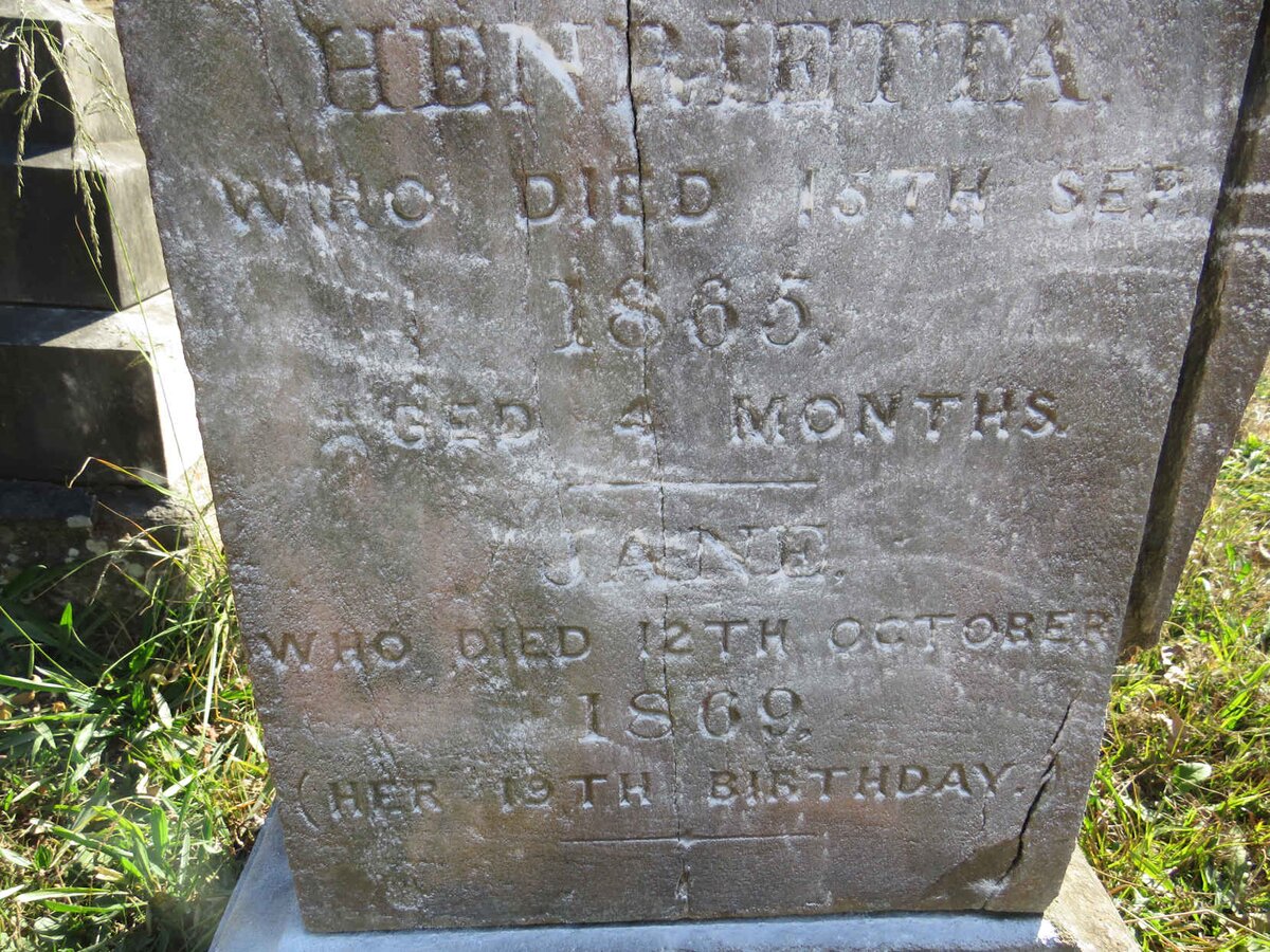 HOLLIDAY Alfred -1863 :: HOLLIDAY Henrietta -1865 :: HOLLIDAY Jane -1869 _4