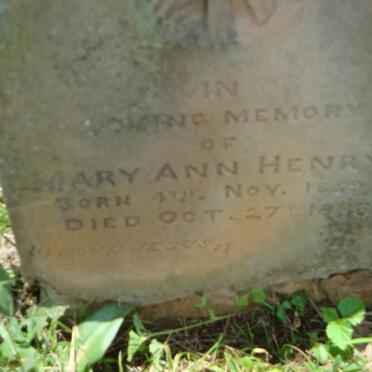 HENRY Mary Ann 1852-1886