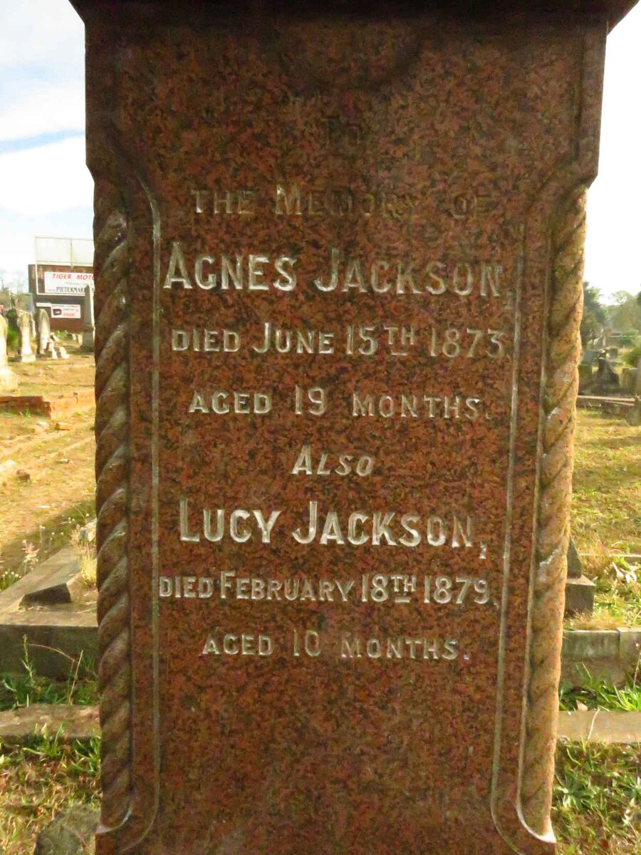 JACKSON Agnes -1875 :: JACKSON Lucy -1879 