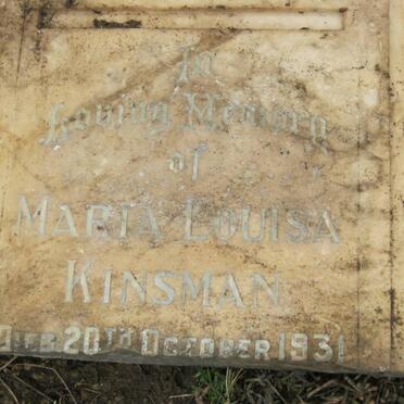 KINSMAN Maria Louisa -1931