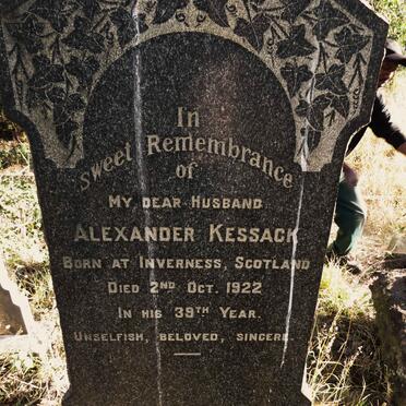 KESSACK Alexander -1922