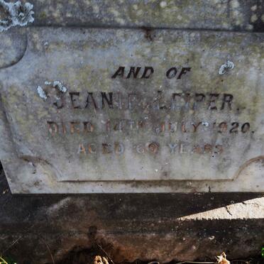 LEIPER Helen Young -1899 :: LEIPER John -1910 :: LEIPER Jeanie -1920 _2