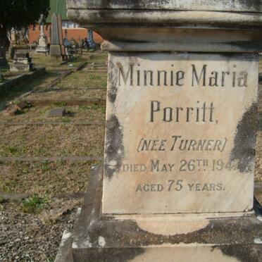 PORRITT Minnie Maria nee TURNER -1947