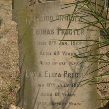 PROCTOR Thomas -1924 &amp; Emma Eliza -1928