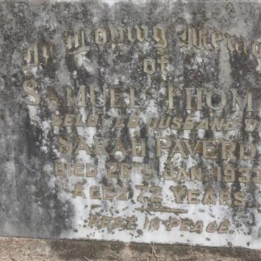 PAVERD Samuel Thomas -1933