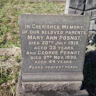 POSNOT George -1930 &amp; Mary Ann -1919
