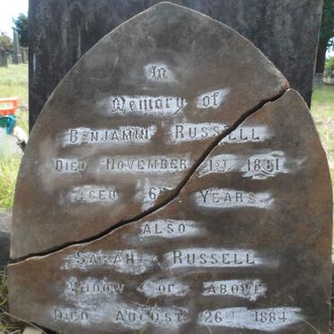 RUSSELL Benjamin -1881 &amp; Sarah -1884