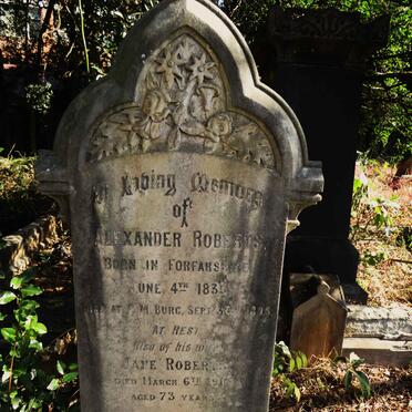 ROBERTS Alexander 1835-1896 & Jane -1908