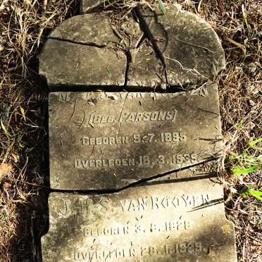 ROOYEN M.J.S., van nee PARSONS 1895-1935 :: VAN ROOYEN J.H.S. 1928-1929 _1
