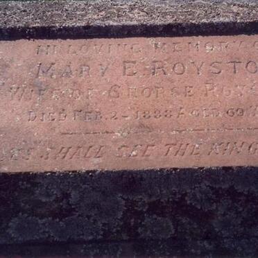 ROYSTON Mary E. -1888