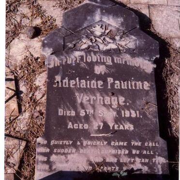 VERHAGE Adelaide Pauline -1931