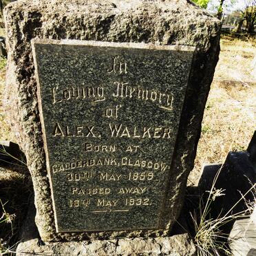 WALKER Alex. 1859-1932