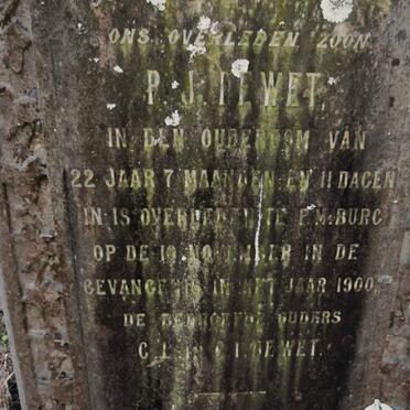 WET Pieter Jacobus, de -1900 :: DE WET Daniel Rudolph -1902 _2