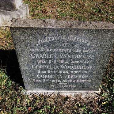 WOODHOUSE Charles -1914 & Cordelia -1946 :: WOODHOUSE Cordelia Trewern -1899