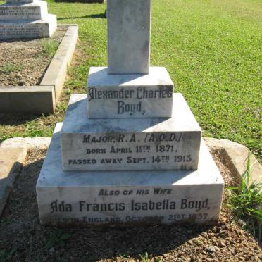 BOYD Alexander Charles 1871-1913 &amp; Ada Francis Isabella -1937