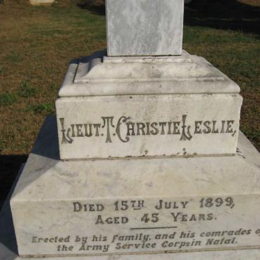 LESLIE T. Christie -1899