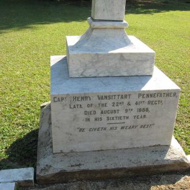 PENNEFATHER Henry Vansittart -1888
