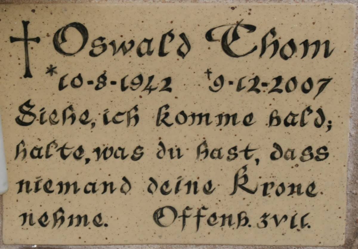 THOM Oswald 1942-2007