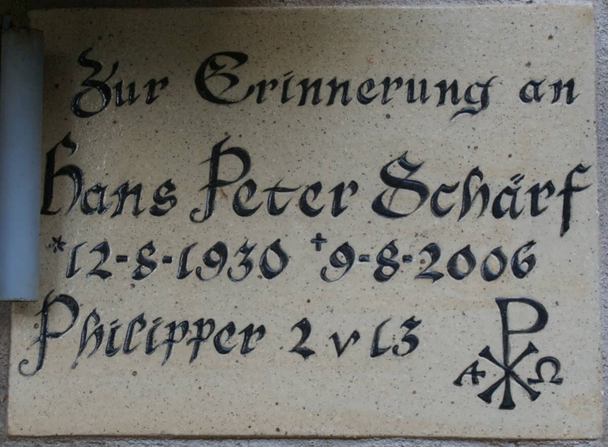 SCHÃRF Hans Peter 1930-2006