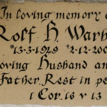 WARBER Rolf H. 1949-2008