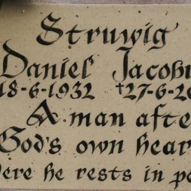 STRUWIG Daniel Jacobus 1932-2009