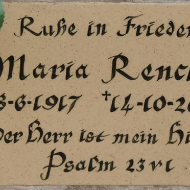 RENCKEN Maria 1917-2009