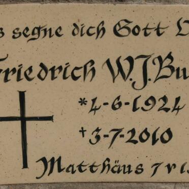 BUNGE Friedrich W. J. 1924-2010