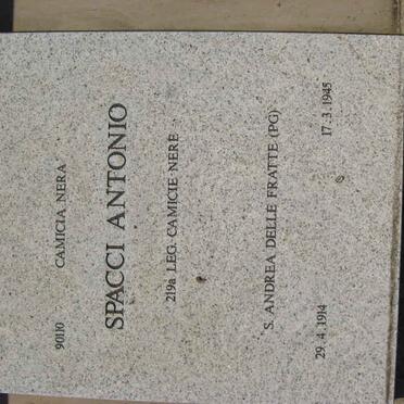SPACCI Antonio 1914-1945