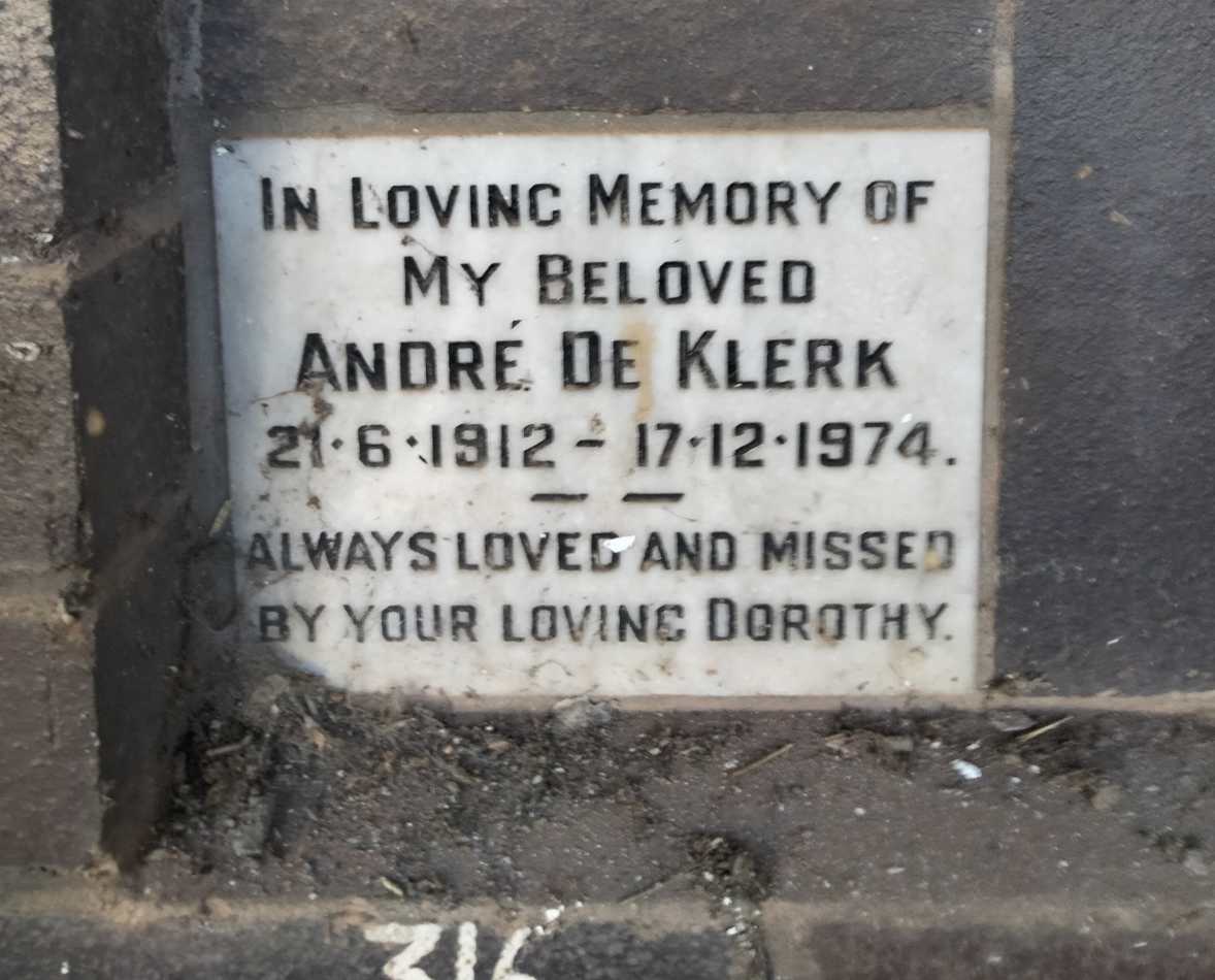 KLERK Andre, de 1912-1974
