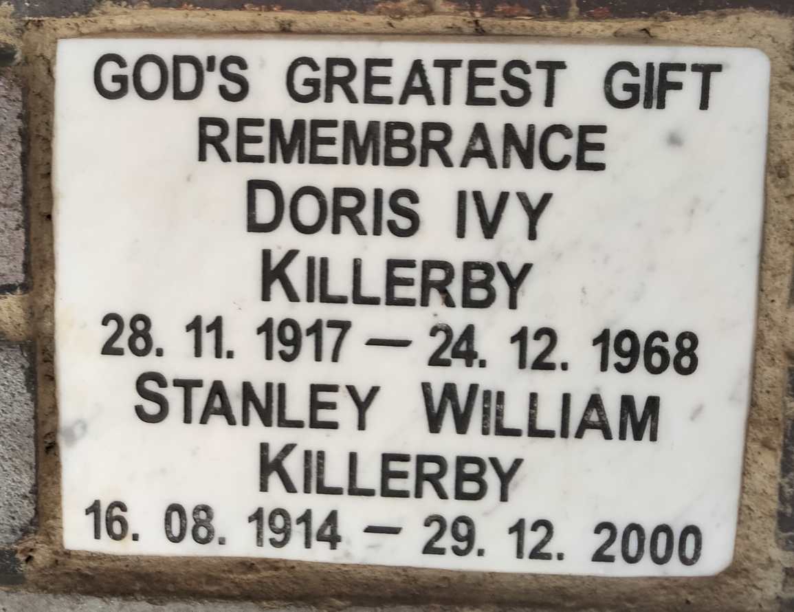 KILLERBY Stanley William 1914-2000 & Doris Ivy 1917-1968