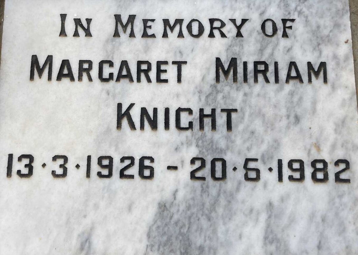 KNIGHT Margaret Miriam 1926-1982