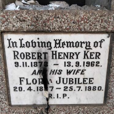 KER Robert Henry 1878-1962 & Flora Jubilee 1887-1980
