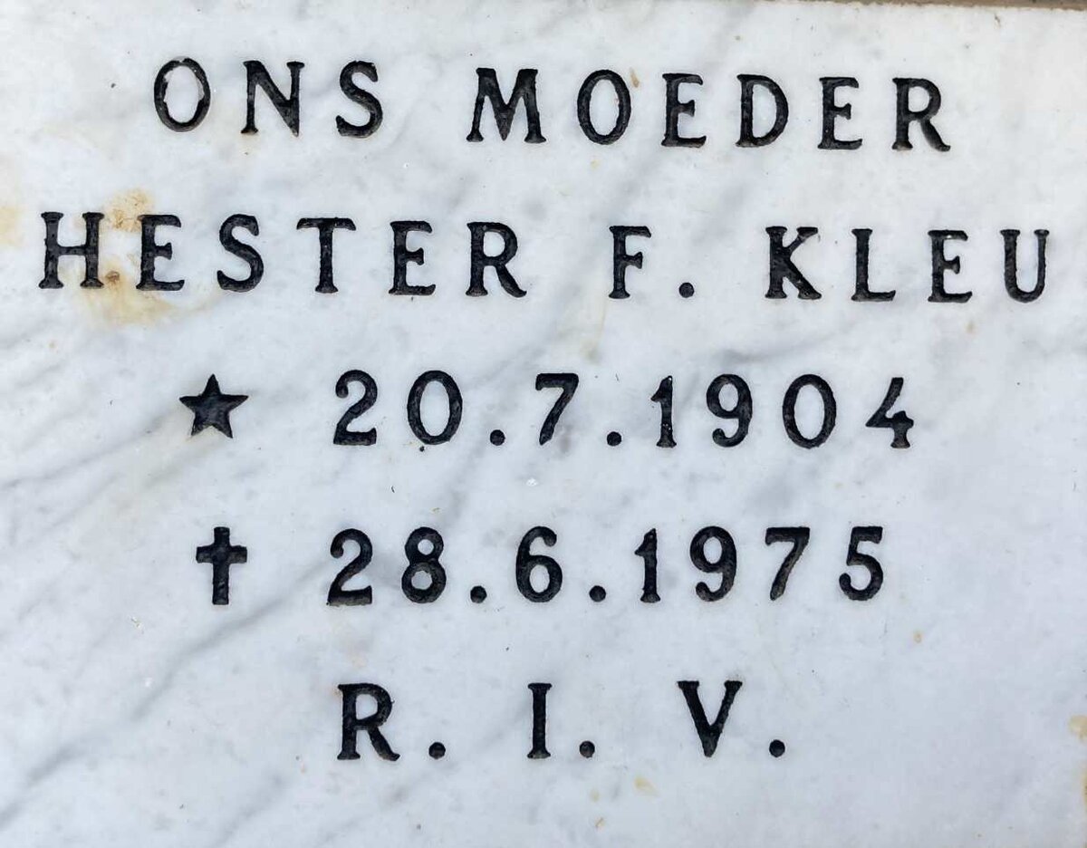 KLEU Hester F. 1904-1975