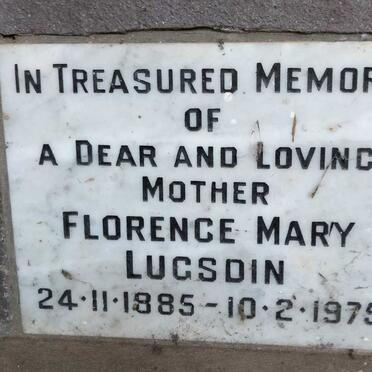 LUGSDIN Florence Mary 1885-1975