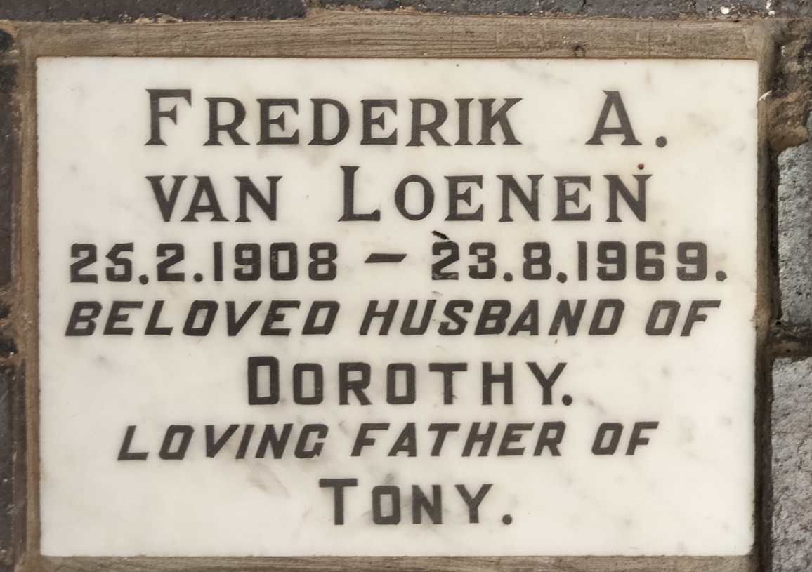 LOENEN Frederik A., van 1908-1969