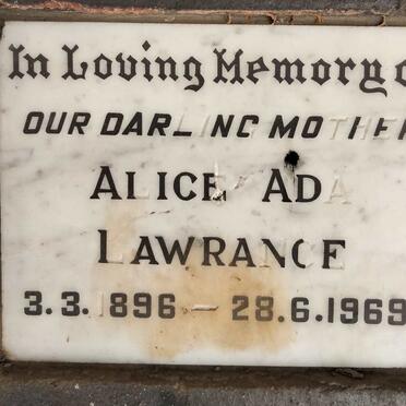 LAWRANCE Alice Ada 1896-1969