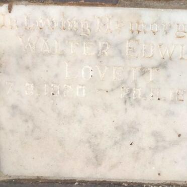 LOVETT Walter Edwin 1920-1969