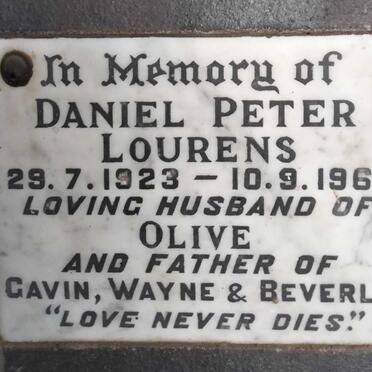 LOURENS Daniel Peter 1923-1965