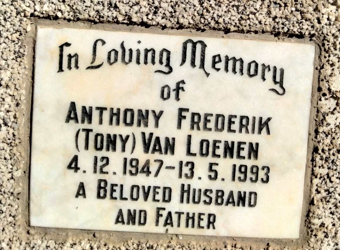 LOENEN Anthony Frederik, van 1947-1993
