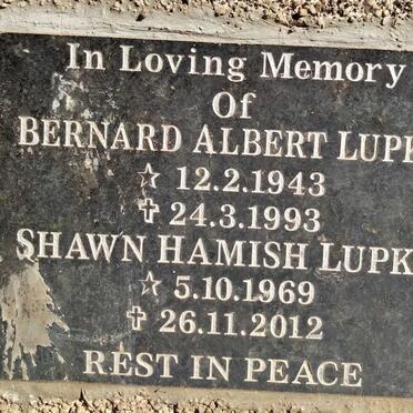 LUPKE Bernard Albert 1943-1993 & Shawn Hamish 1969-2012