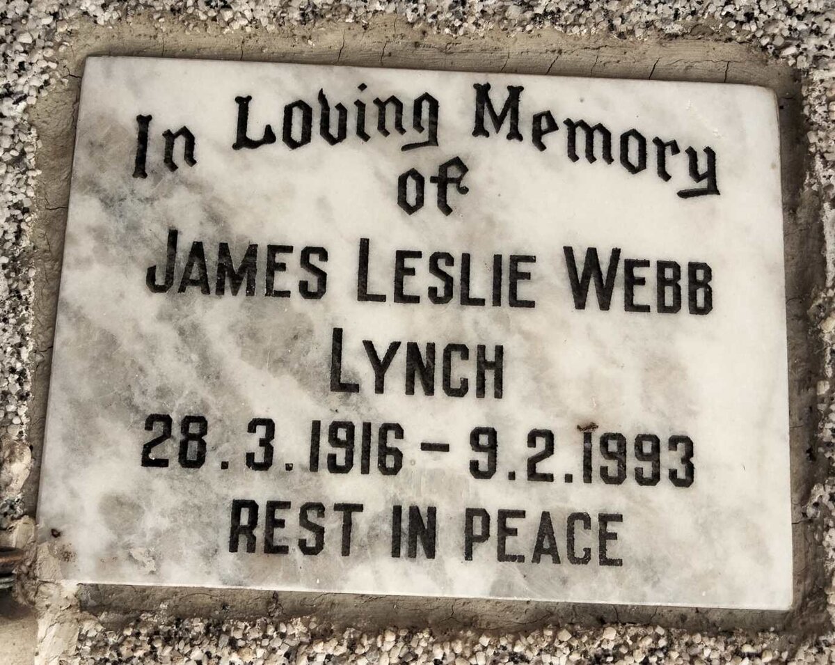 LYNCH James Leslie Webb 1916-1993