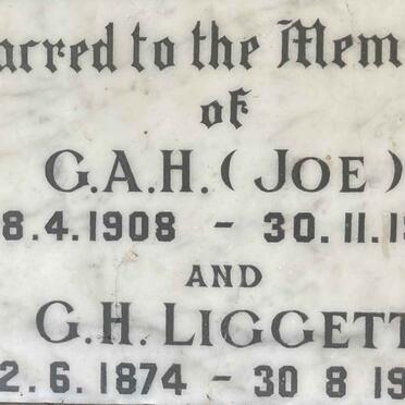 LIGGETT G.H. 1874-1955 :: LIGGETT G.A.H. 1908-1954