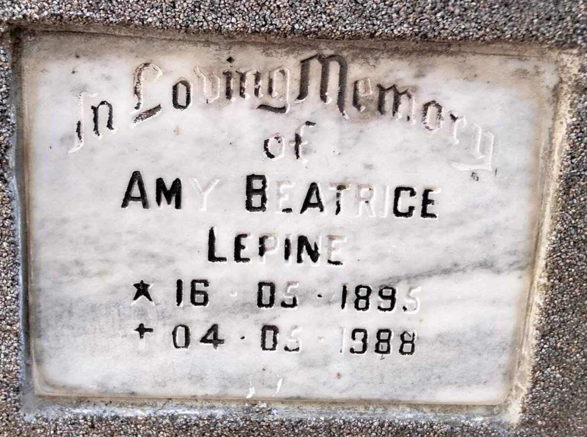 LEPINE Amy Beatrice 1895-1988