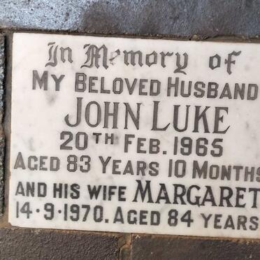 LUKE John -1965 & Margaret -1970