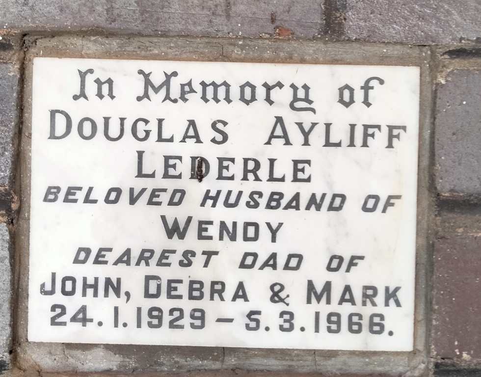 LEDERLE Douglas Ayliff 1929-1966