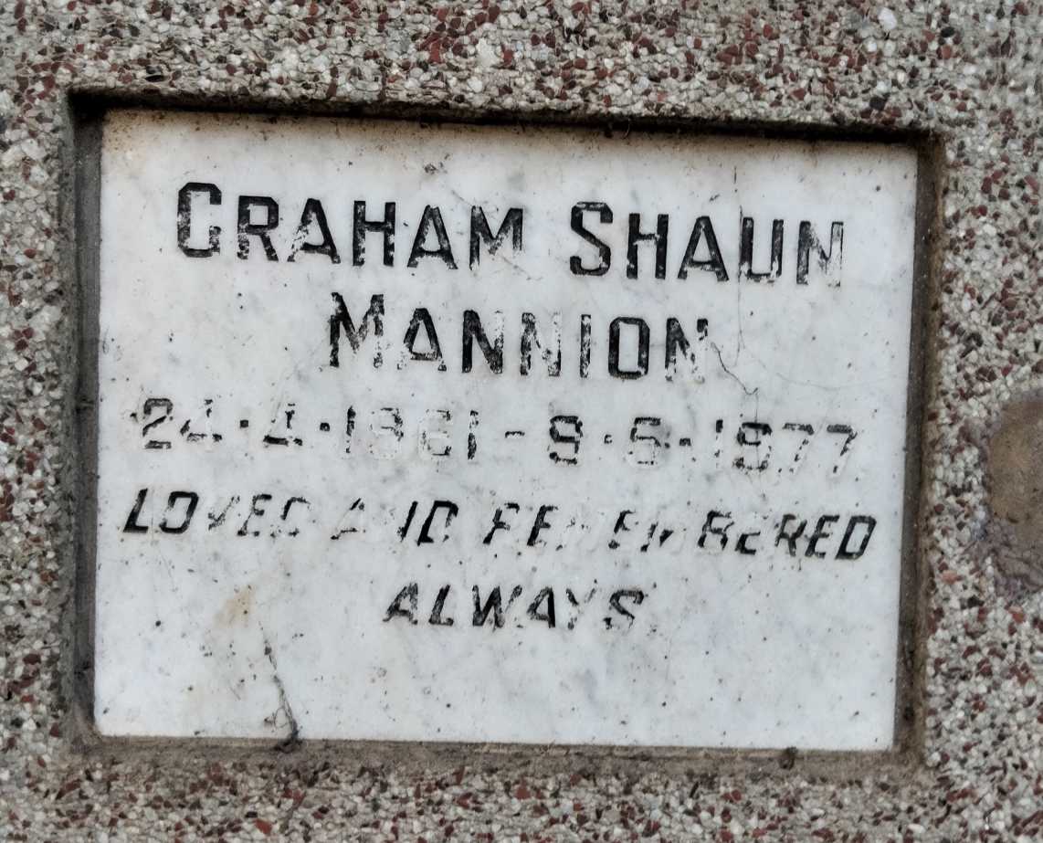 MANNION Graham Shaun 1961-1977