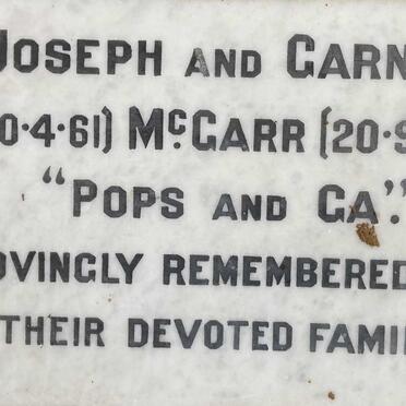 MCGARR Joseph -1961 :: Garnet -1967