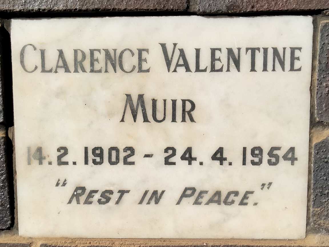 MUIR Clarence Valentine 1902-1954