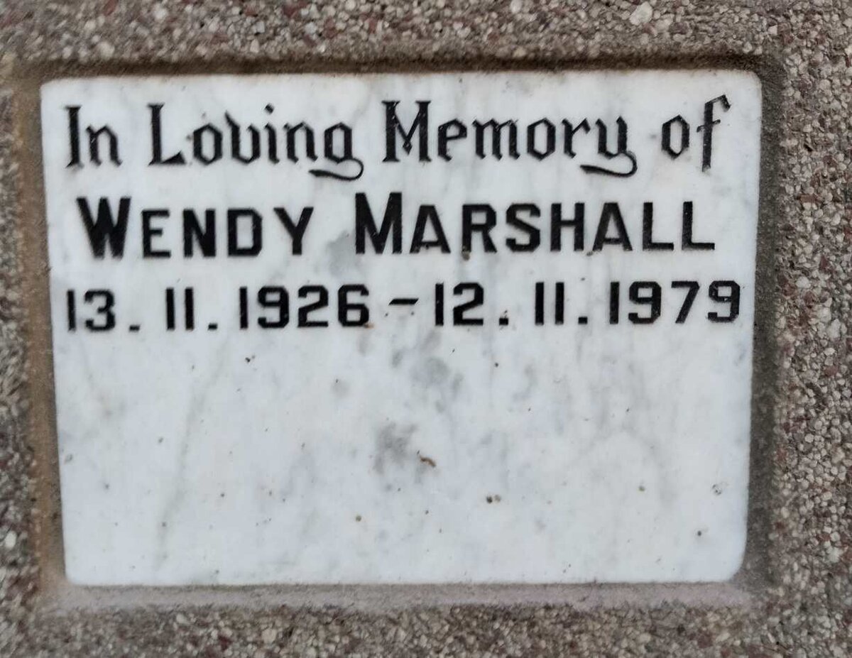 MARSHALL Wendy 1926-1979