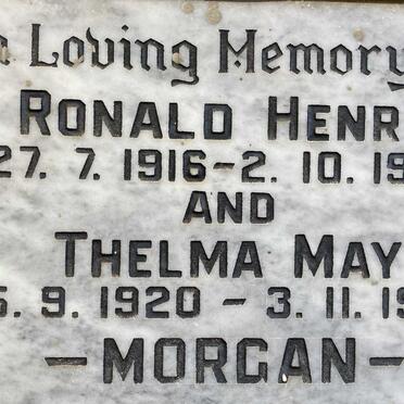 MORGAN Ronald Henry 1916-1982 & Thelma May 1920-1982